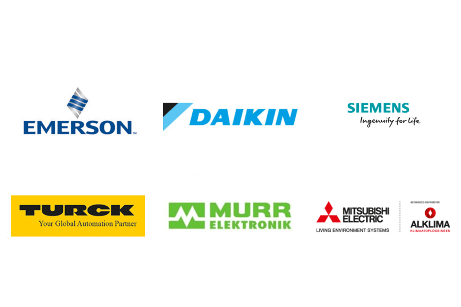 ROVC Platina participanten: Emerson, Daikin, Siemens, Turck, Murr, Mitsubishi en Alklima